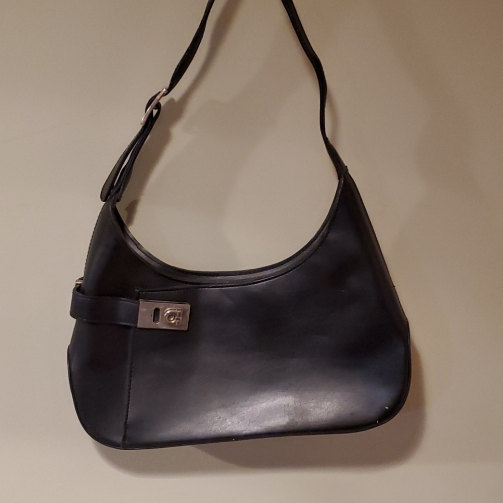 Midsize leather shoulder purse
